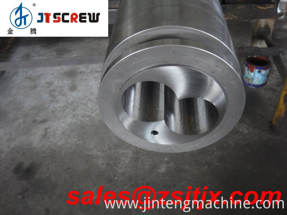 71mm twin screw barrel for PVC pipe/profile extruder